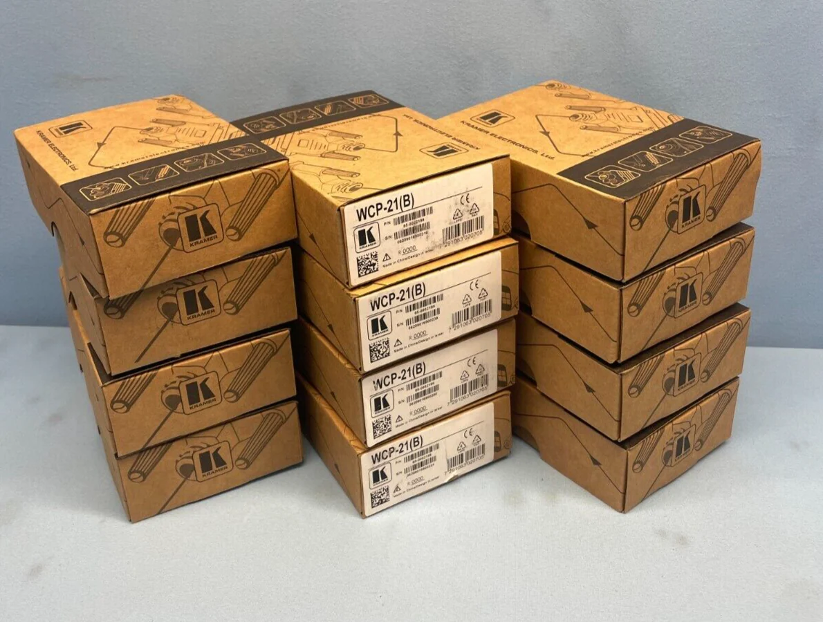 Kramer WCP-21(B) 9 & 12.5mm Dual Cable Pass-Through Plate Insert Black LOT OF 12 - Image 3