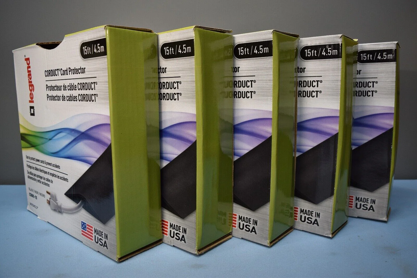 LEGRAND CDBK-15 Corduct (LOT OF 5)  15 ft. Over-Floor Cord Protectors BLACK - Image 5