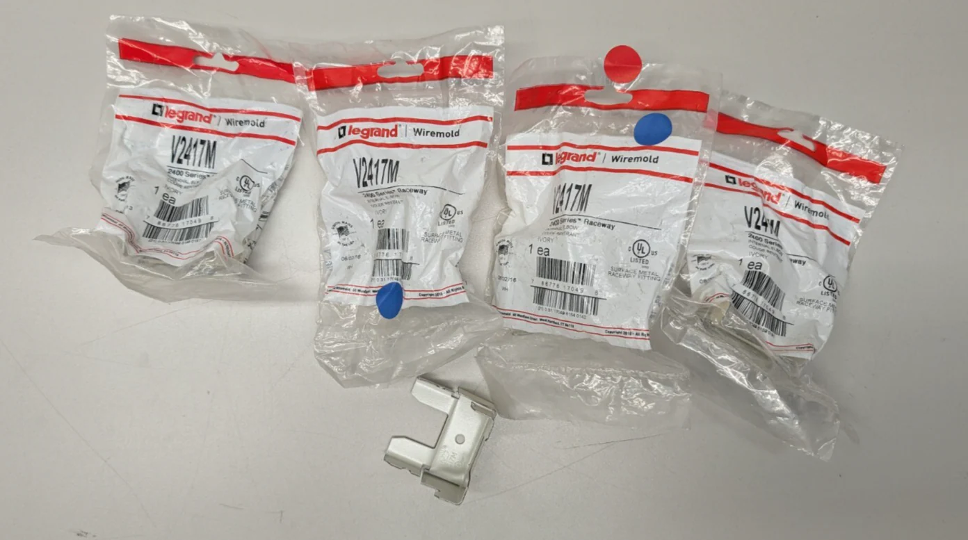 Legrand V2417M 2400 Series Raceway Internal Elbow Fitting LOT OF 5
