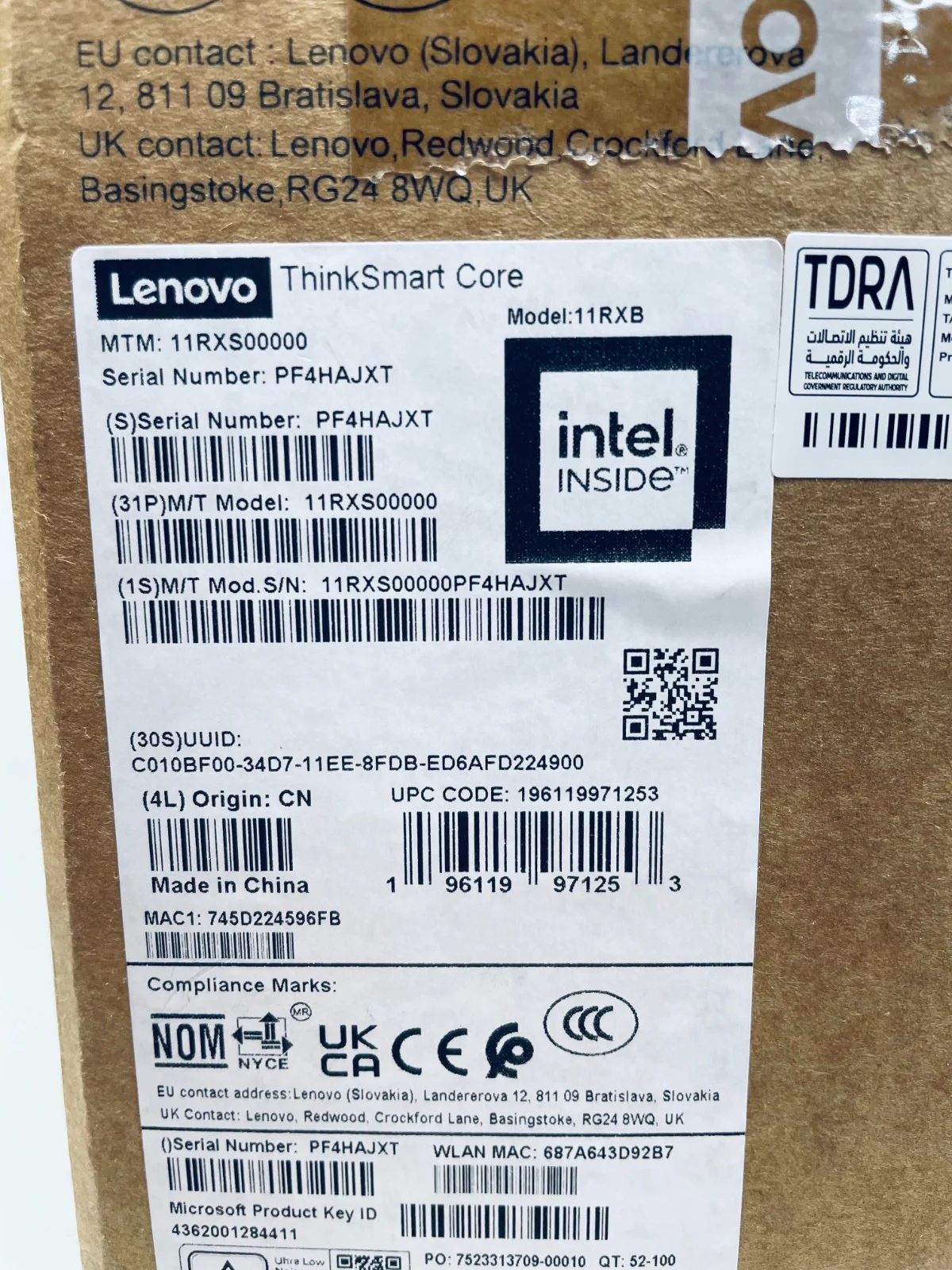 Lenovo ThinkSmart Core MTM: 11RXS00000 Model: 11RXB Desktop Computer - Image 2