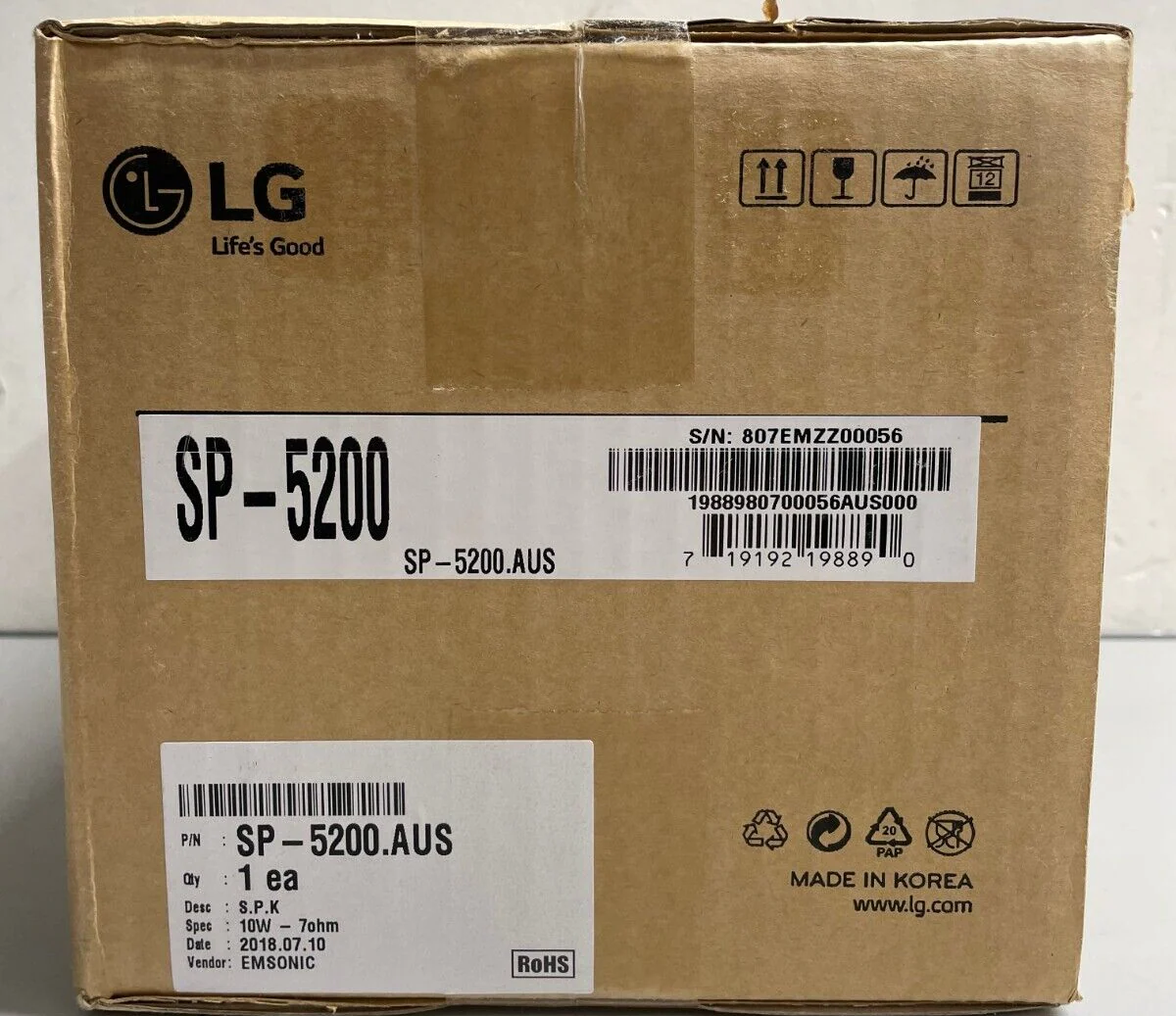 LG SP-5200 Stereo Speakers Set of 2 / Black - Image 2