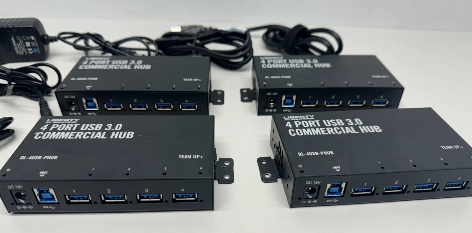 Liberty AV DL-4USB-PHUB TeamUp+ Series 4 Port Powered USB 3.0 Hub LOT OF 4 - Image 2