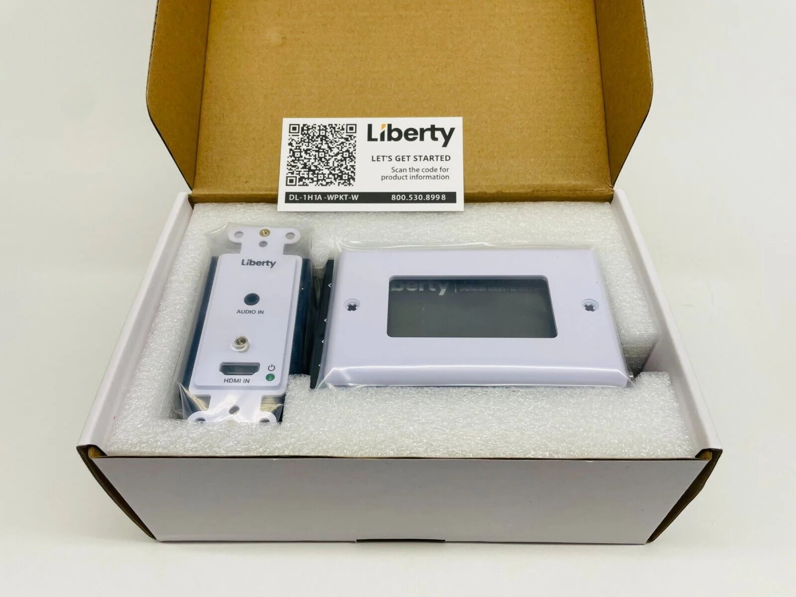 Liberty Digitalinx DL-1H1A-WPKT-W HDMI HDBaseT Wall Plate Extension Set - Image 4