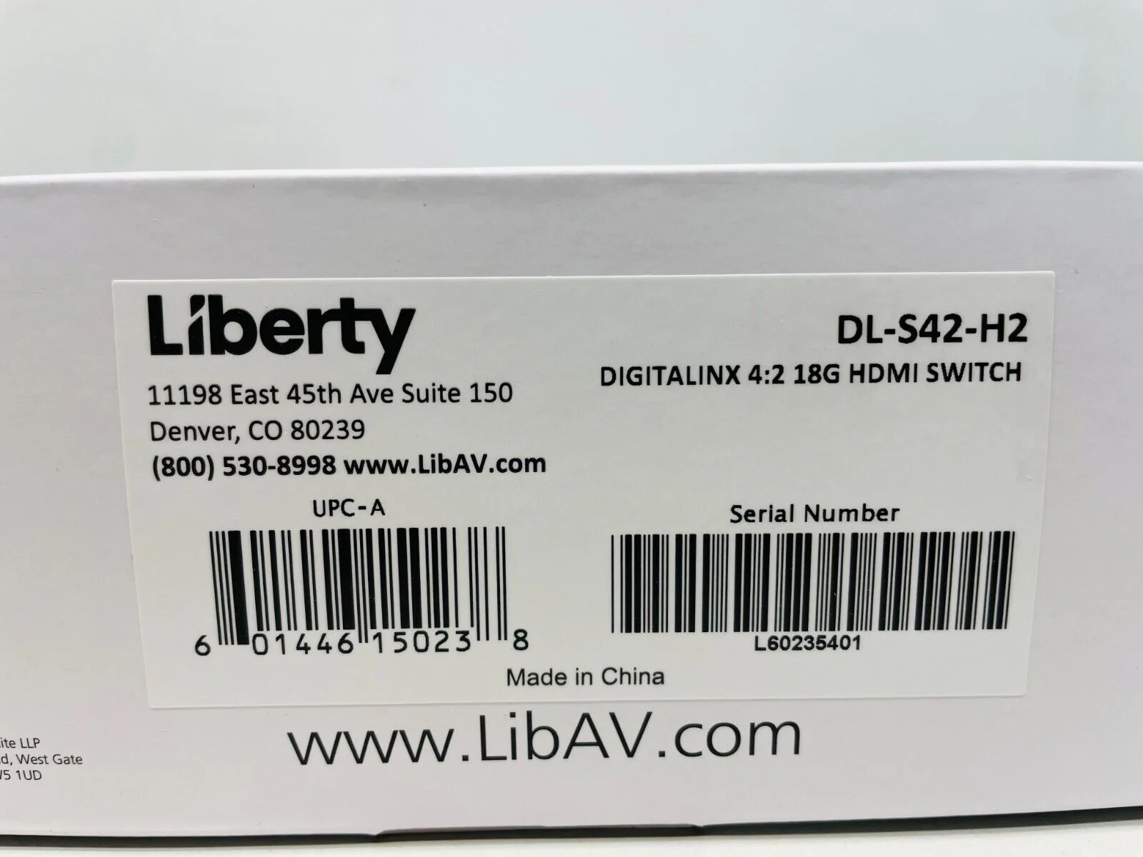 Liberty DL-S42-H2 DigitaLinx 4x2 HDMI 2.0 Matrix Switch W/ ARC - Image 2