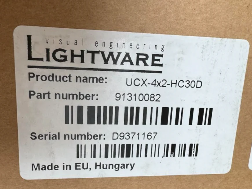 LightWare UCX-4x2-HC30D Universal Matrix Switcher with USB-C and Dante 91310082 - Image 2