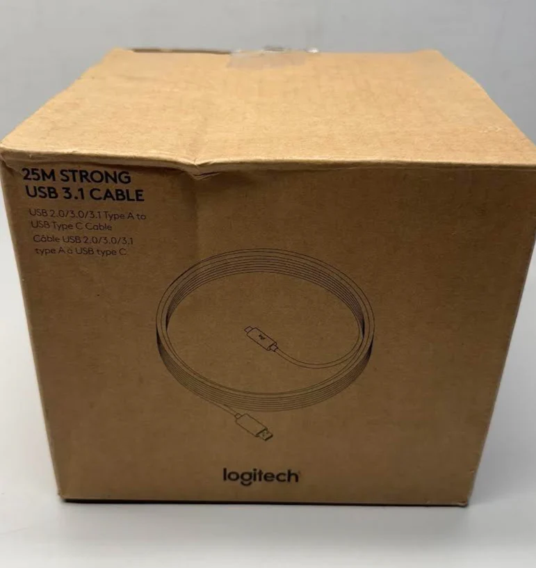 Logitech 939-001802 Strong USB 3.10 Type-A  to USB Type-C Male Cable (82') NEW