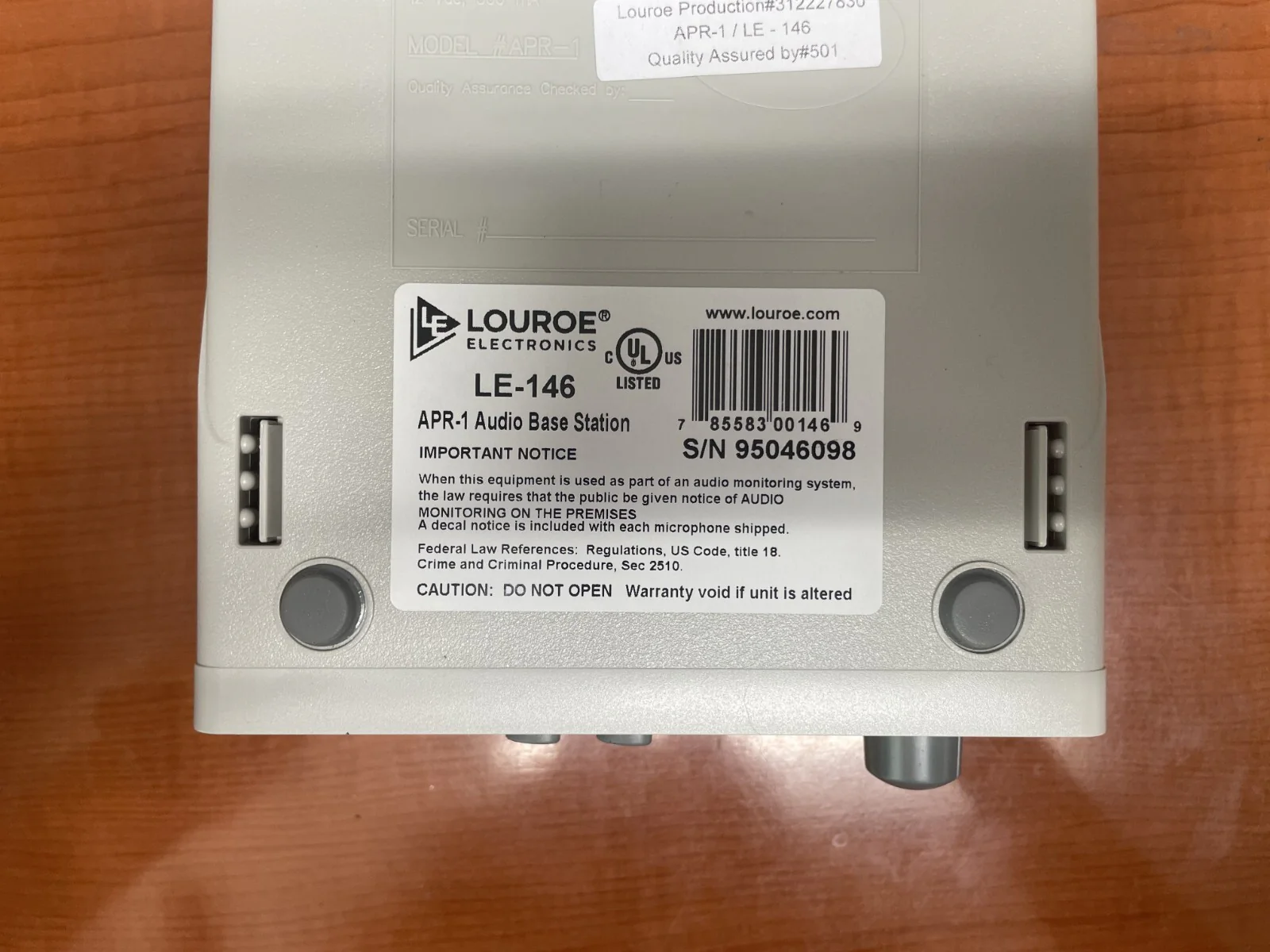 Louroe Electronics LE-361 ASK-4 101-B Single Zone Audio Monitoring Kit NO MIC - Image 7