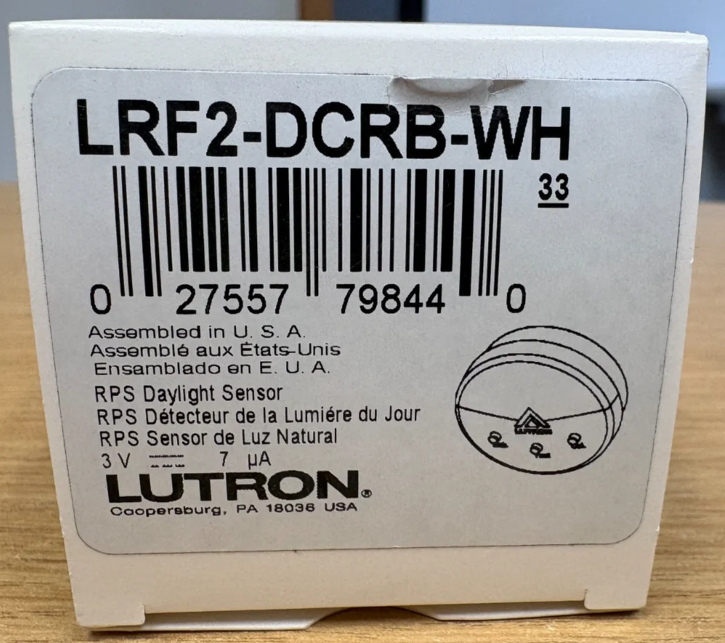 Lutron Radio Power Saver Ceiling Daylight Sensor (P/N: LRF2-DCRB-WH)