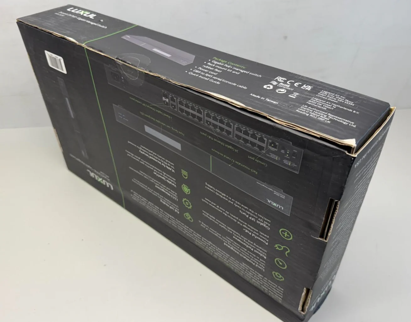 Luxul AMS-2624P AV Series 26-Port/24 Poe+ Gigabit Managed Switch NEW SEALED