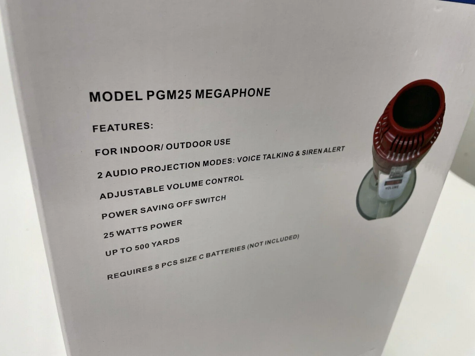 MG Electronics PGM-25 Megaphone Audio PA Bullhorn with Both Talk & Siren Modes - Image 5