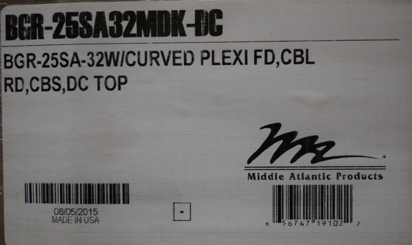 Middle Atlantic BGR-25SA32MDK-DC Rolling AV Enclosure w/ Dark Cherry Laminate - Image 3