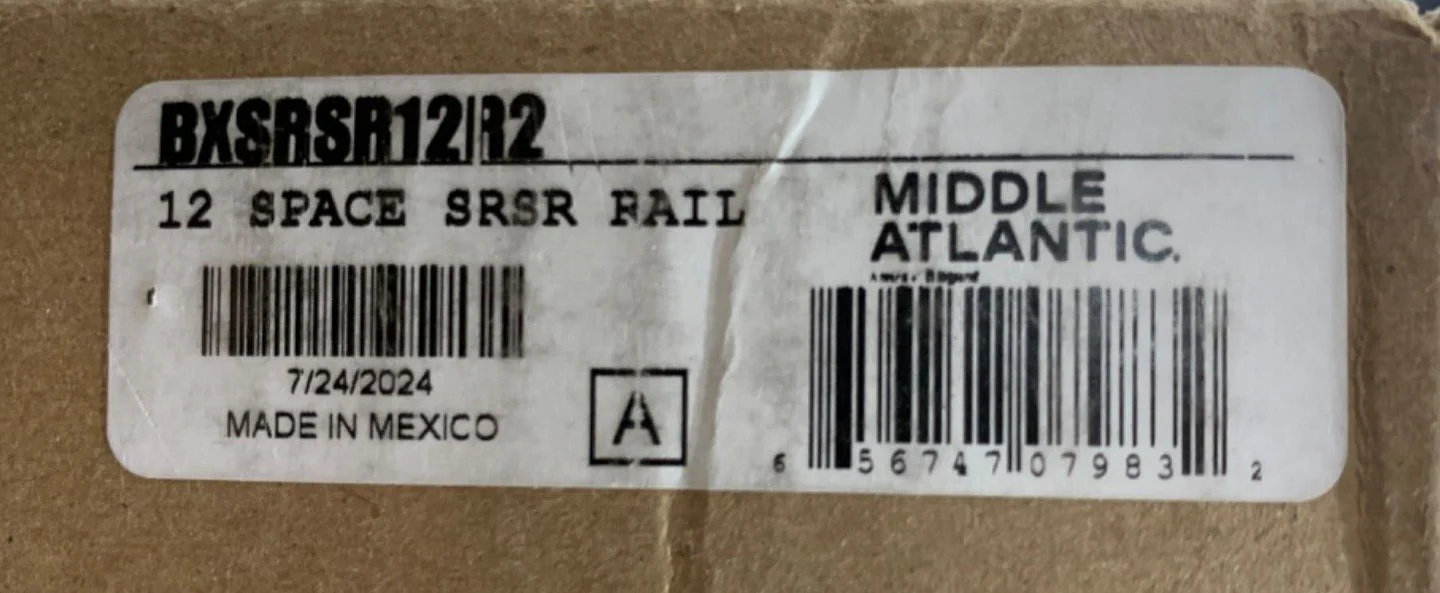 Middle Atlantic BXSRSR2TB2 Rotating Sliding Rack System w/ BXSRSR12R2 Rails - Image 3