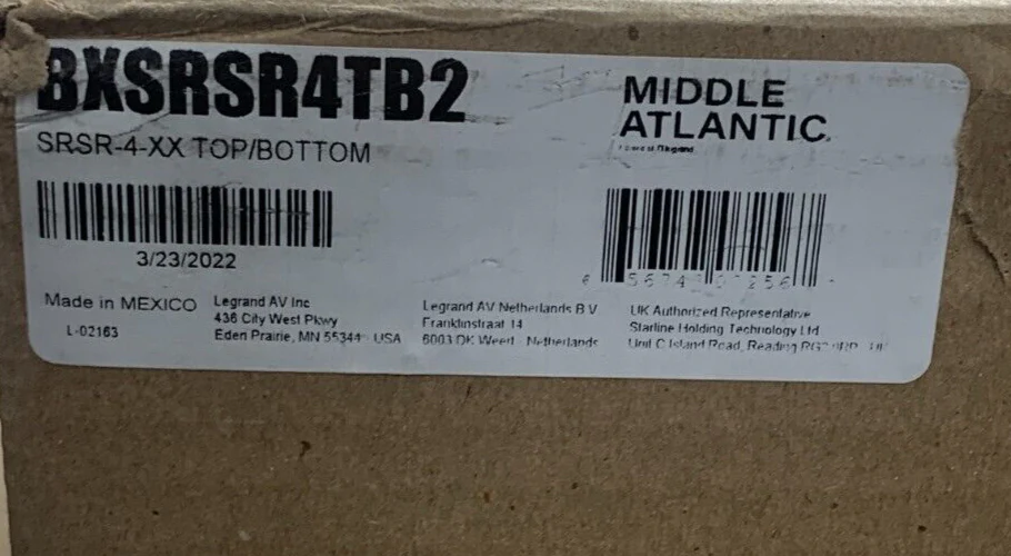 Middle Atlantic BXSRSR4TB2 Rotating Sliding Rack System w/ BXSRSR16R2 Rails - Image 2