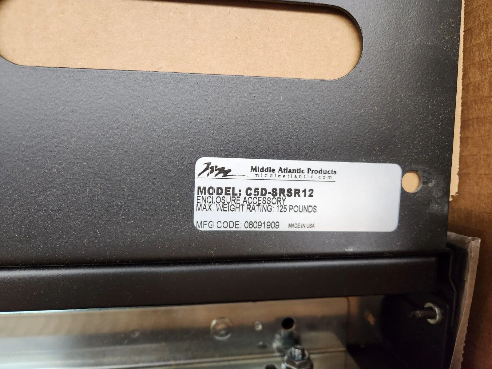 Middle Atlantic C5D-SRSR12 Rotating Sliding Rail System for C5 A/V Credenza Rack - Image 3