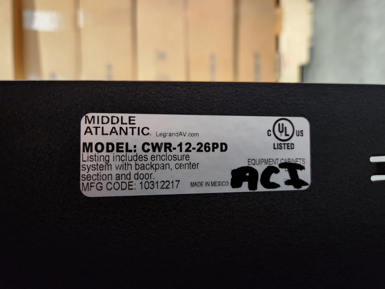 Middle Atlantic CableSafe CWR-12-26PD Wall Mount Rack with Plexi Door 12RU 24" D - Image 4
