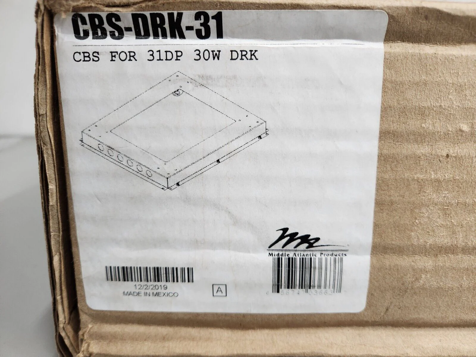Middle Atlantic CBS-DRK-31 Skirted Wheelbase w/ 4 Fine Floor Casters for DRK-31