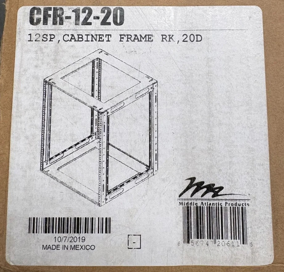 Middle Atlantic CFR-12-20 12SP Cabinet Frame Rack, 20D