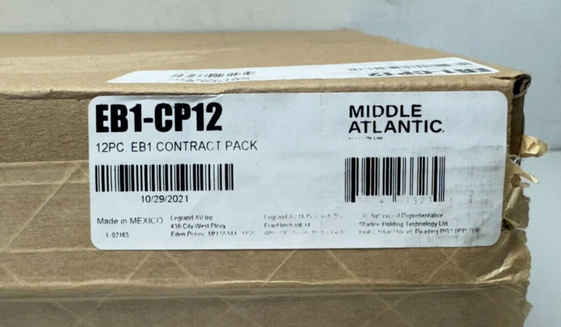 Middle Atlantic EB1-CP12 EB Series Flanged 1RU Blank Panel Contractor 12 Pack - Image 2