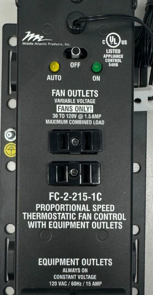 Middle Atlantic FC-2-215-1C FC Series Thermostatic Fan Control LOT OF 2 - Image 3