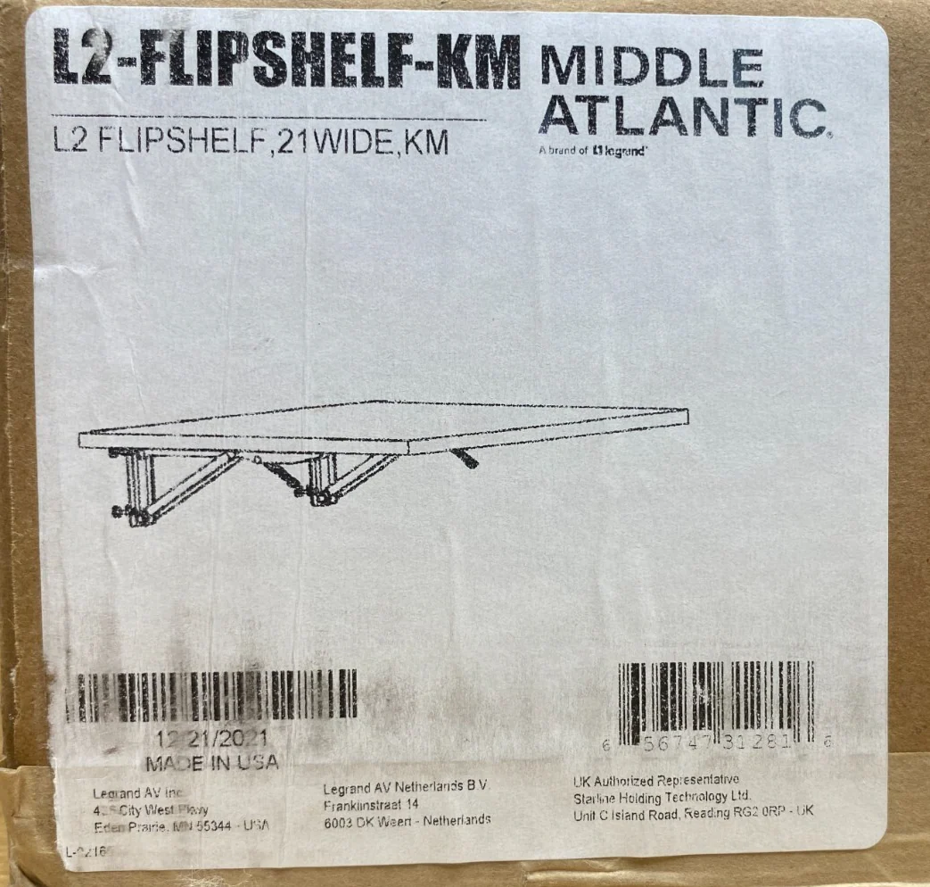 Middle Atlantic L2-FLIPSHELF-KM 21" Flip Shelf