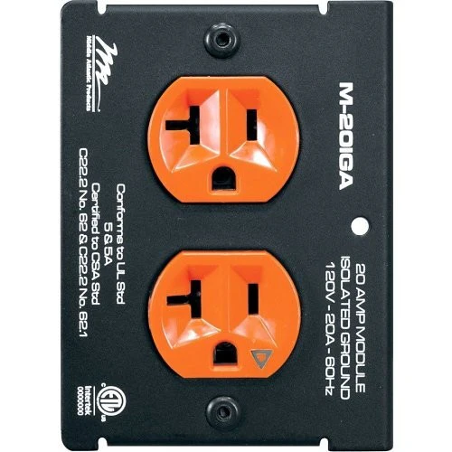 Middle Atlantic M-20IGA MPR Raceway Duplex Isolated-Ground Module (20A) LOT OF 5 - Image 3