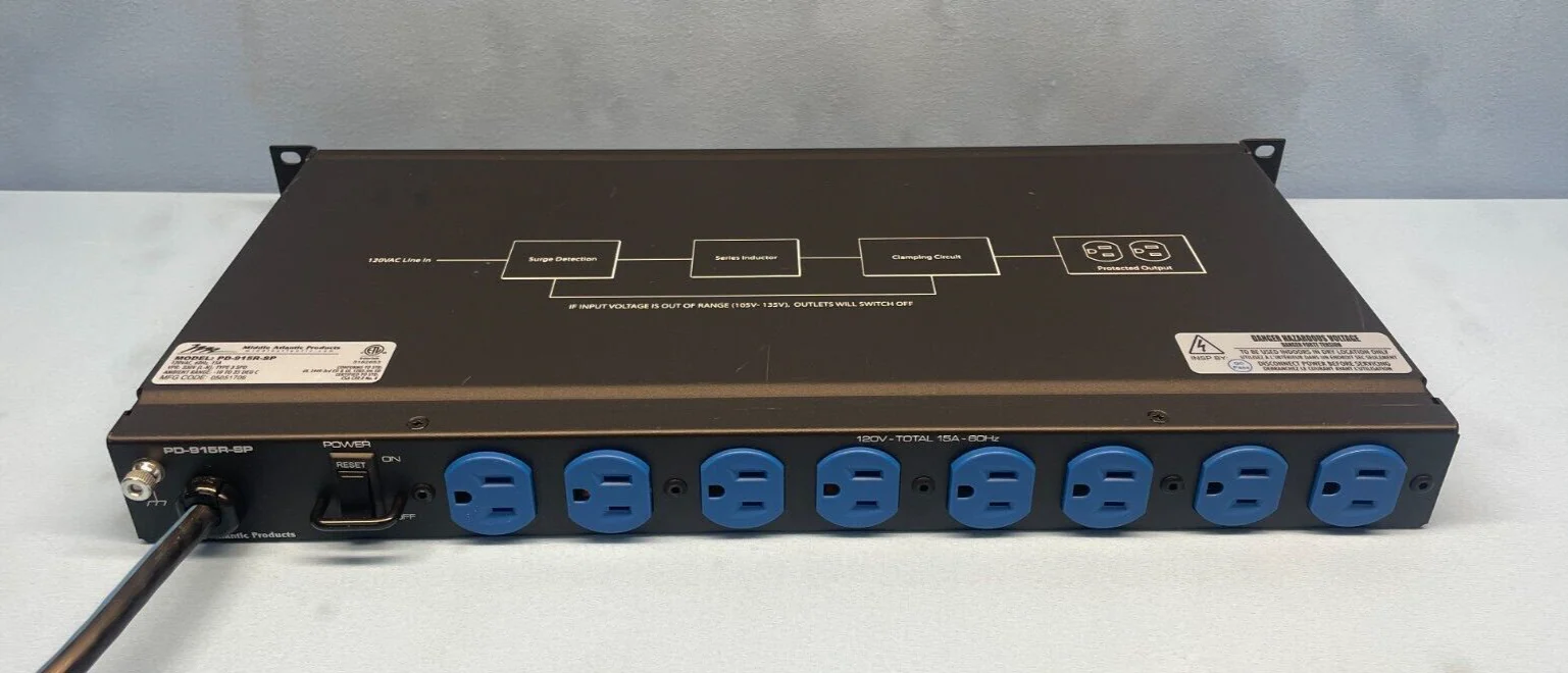 Middle Atlantic PD-915R-SP  15A 9-Outlets 19" Full Rackmount Power Strip - Image 5