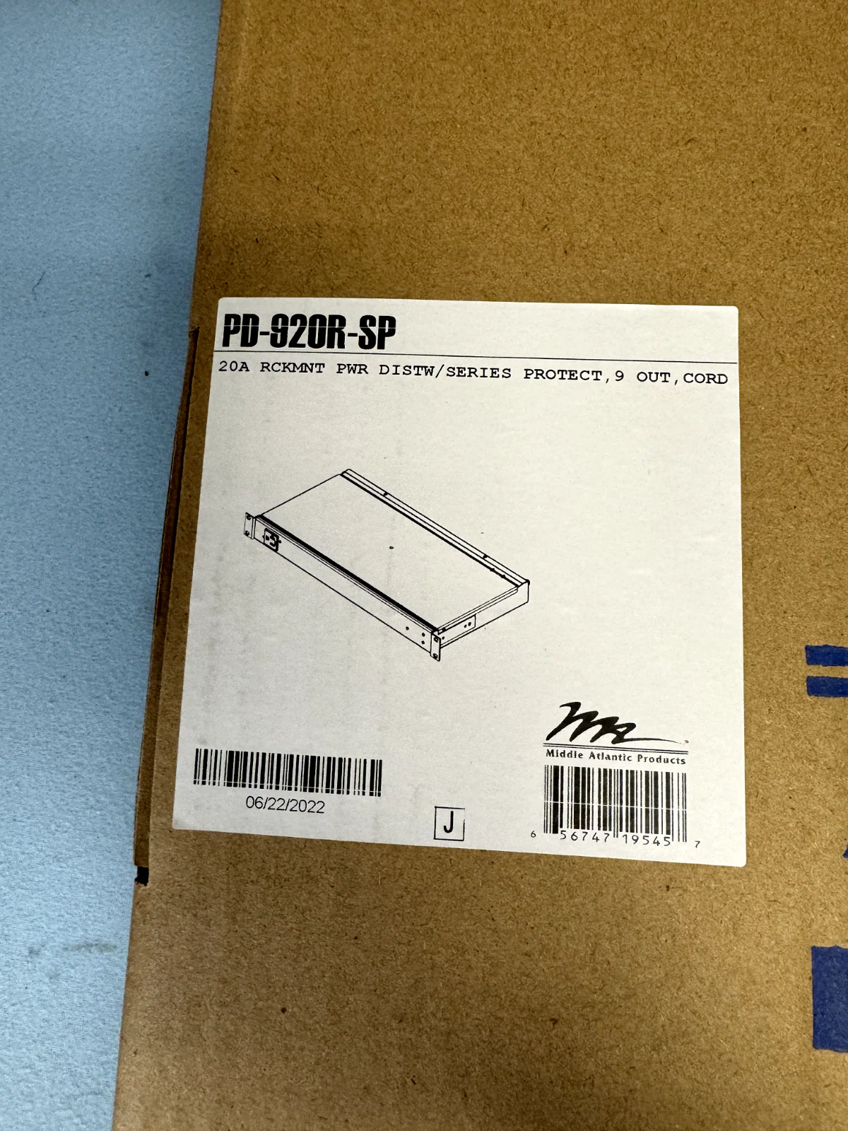 Middle Atlantic PD-920R-SP 20A 9-Outlets 19" Full Rackmount Power Distribution - Image 2