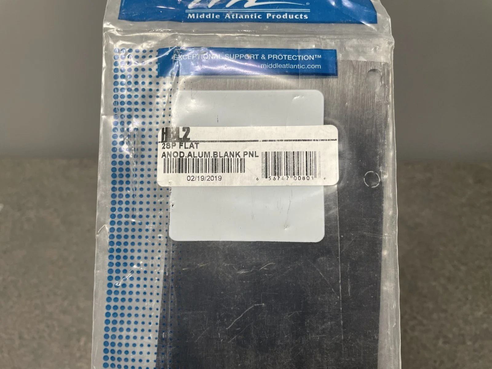 Middle Atlantic Products HBL2 2SP Flat Anod Aluminum Blank Panel Lot of 3 - Image 3