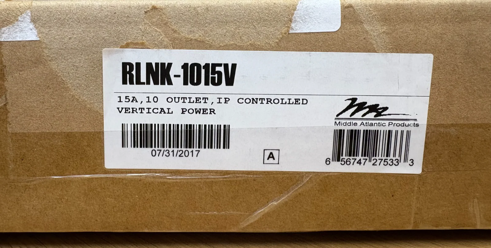 Middle Atlantic RLNK-1015V | 10 Outlet Power Distribution Unit with RackLink - Image 2