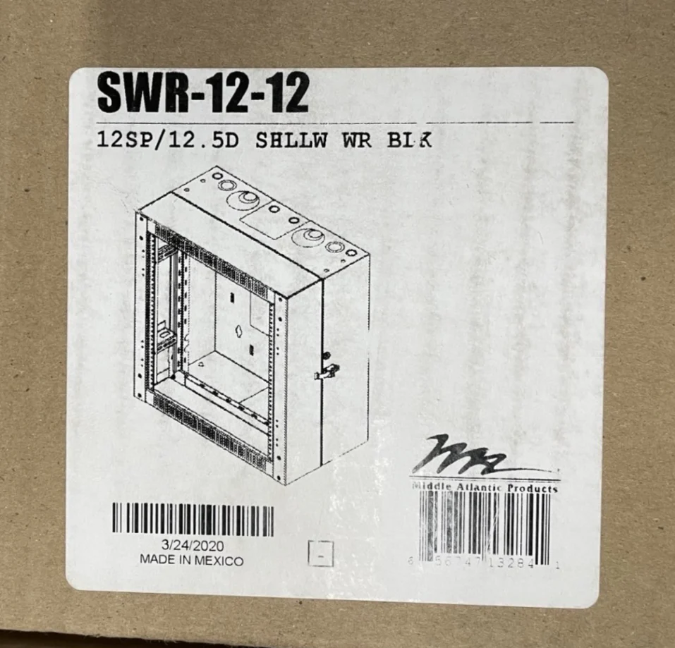 Middle Atlantic SWR-12-12 Swing-Out Shallow Wall Mount Equipment Rack - Image 3