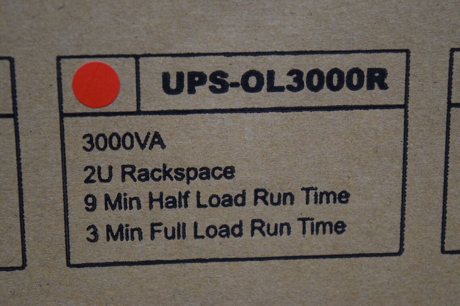 Middle Atlantic UPS-OL3000R ONLINE UPS / Power Backup System 3000VA 120V 60HZ - Image 2