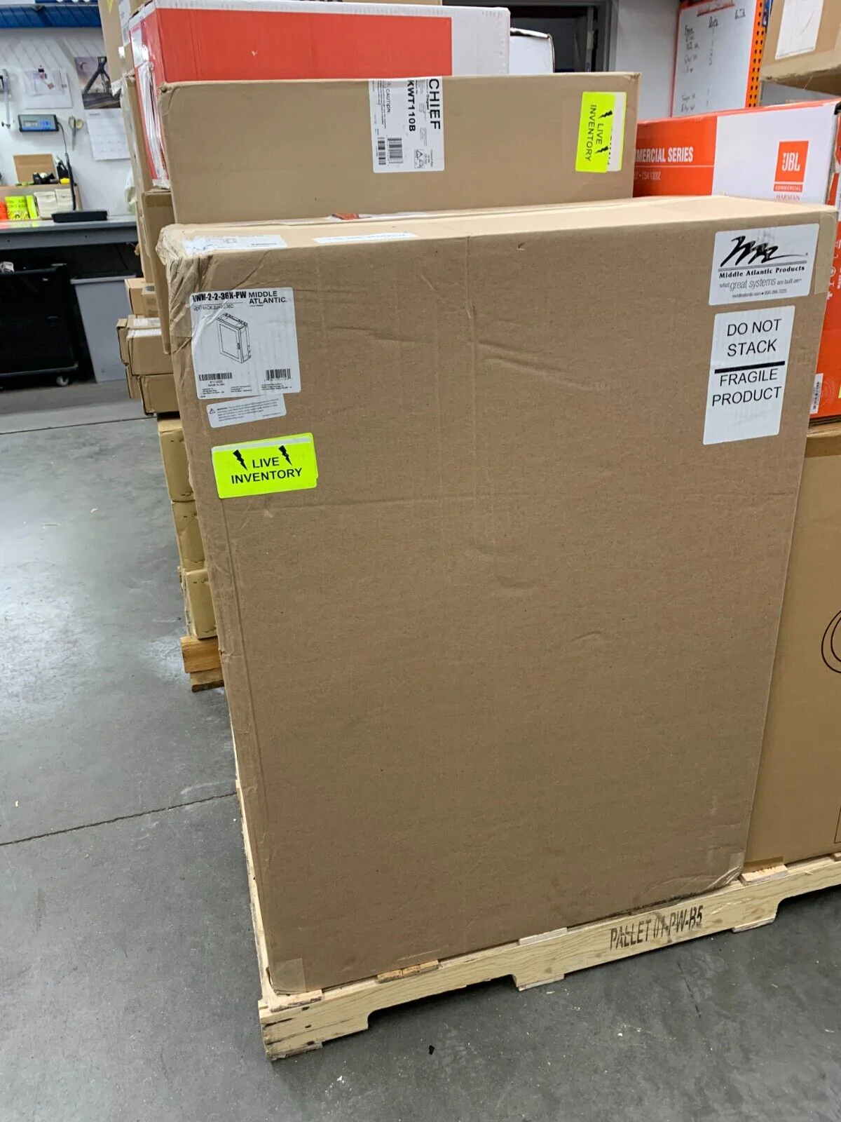 Middle Atlantic VWM-2-2-36K-PW Pre-Configured 36" Deep Horizontal Rack Cabinet - Image 2