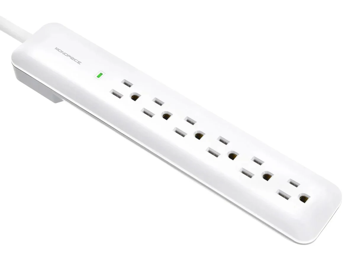 Monoprice 6 Outlet Slim Surge Protector Power Strip - LOTS OF 20 - Image 2