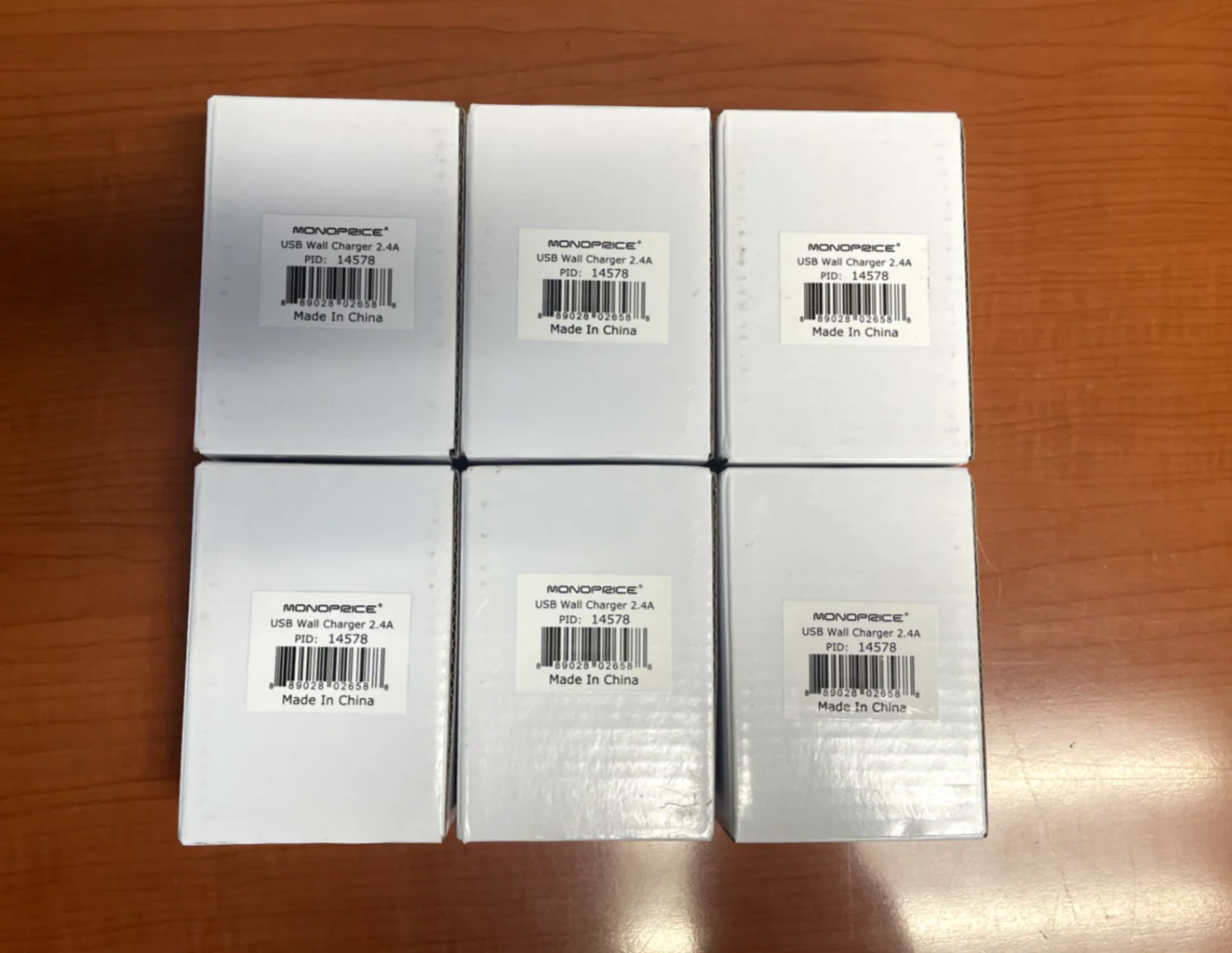 Monoprice USB Wall Charger 2.4A 14578 Lot of 6