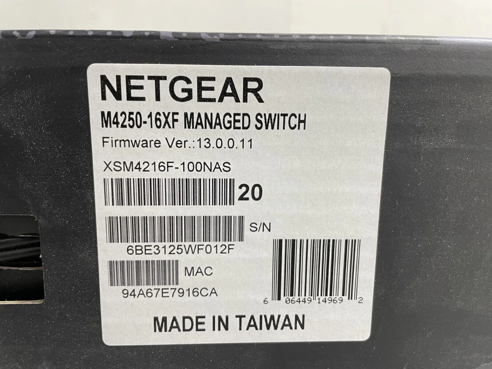 NETGEAR AV Line M4250-16XF 16x1G/10G Fiber SFP+ Managed Switch / XSM4216F - Image 3