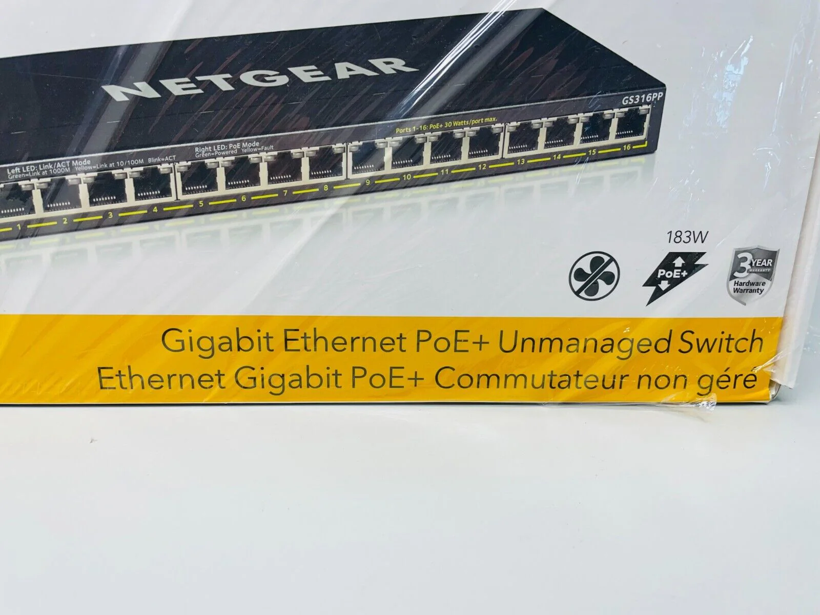 Netgear GS316PP Gigabit Ethernet PoE + Unmanaged High-Power PoE+ Switch - Image 3