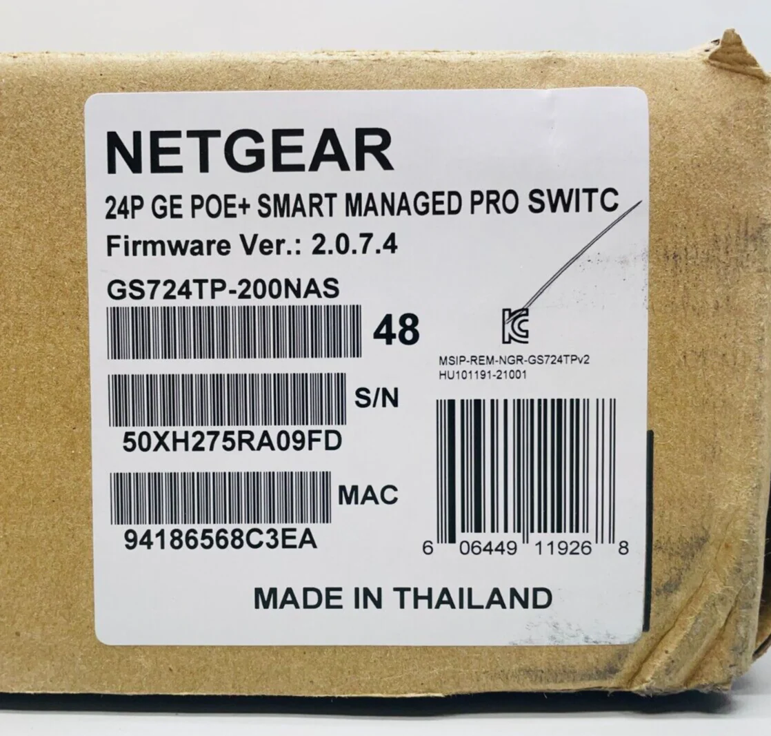Netgear GS724TP 26-Port PoE Gigabit Ethernet Smart Switch GS724TP-200NAS - Image 2