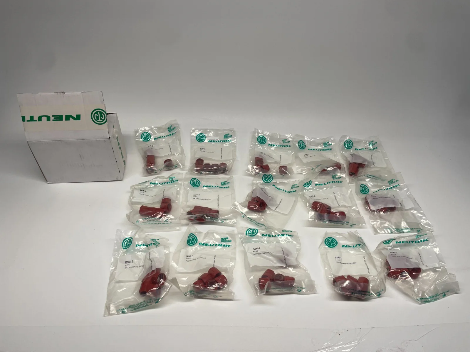 Neutrik BSE-2 Colored Bushing Cable Connectors (Red) LOT OF 75