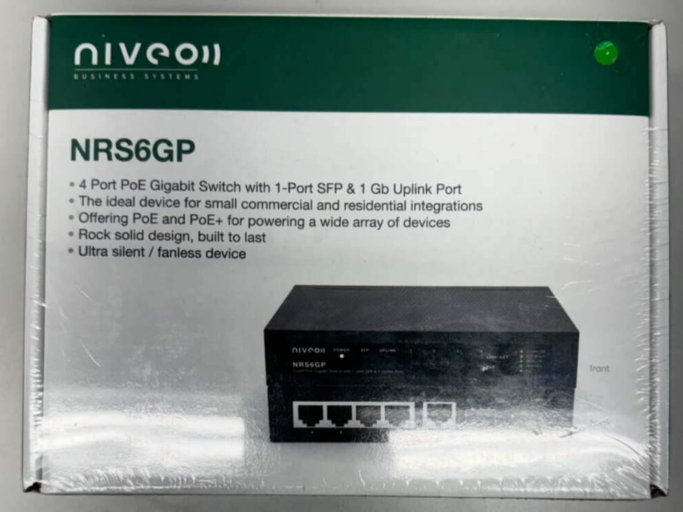 Niveo NRS6GP 4 Port PoE gigabit Switch with 1-Port SFP & 1 Gb Uplink Port (65W) - Image 2