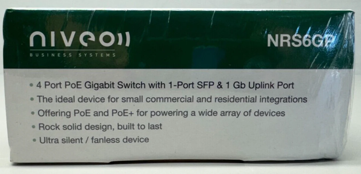 Niveo NRS6GP 4 Port PoE gigabit Switch with 1-Port SFP & 1 Gb Uplink Port (65W) - Image 3