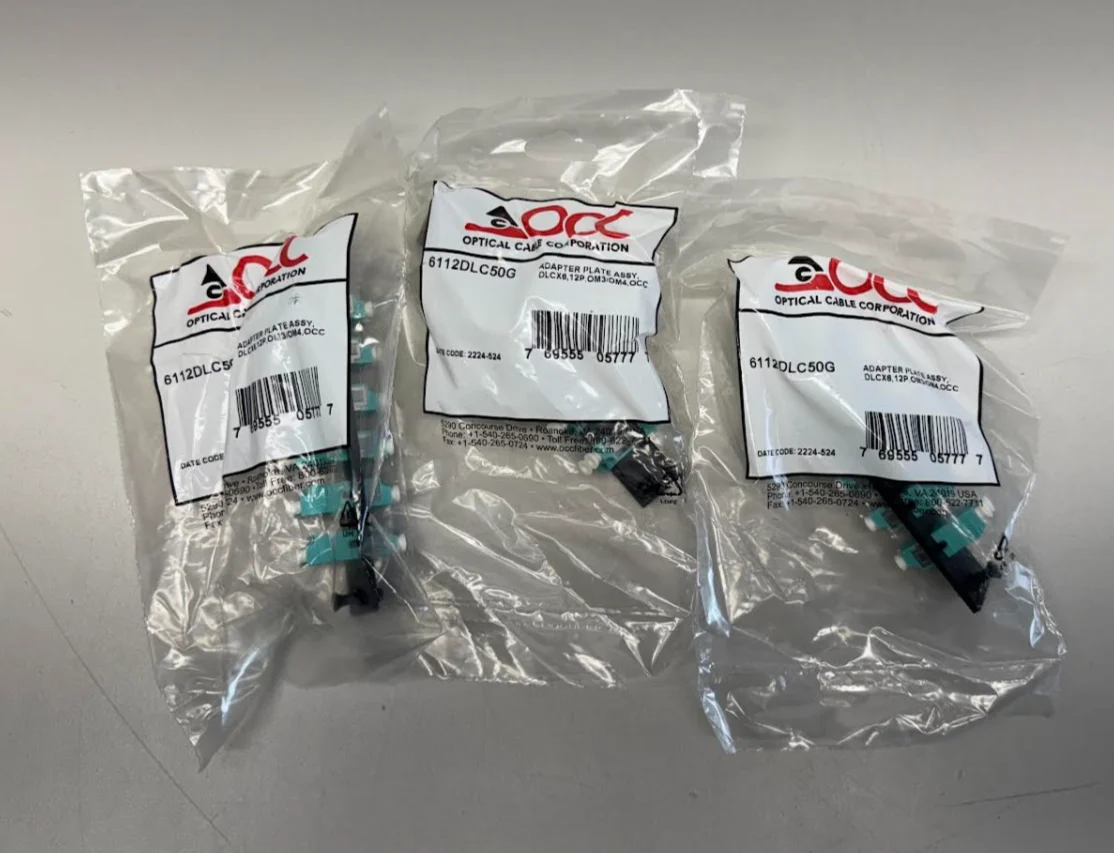 OCC 6112DLC50G LC Adapter Plate LOT OF 3