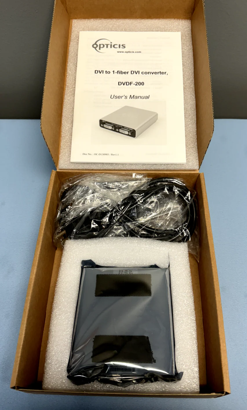 Opticis DVDF-200 DVI to One Fiber DVI Video Format Converter w/ Power Supply - Image 2