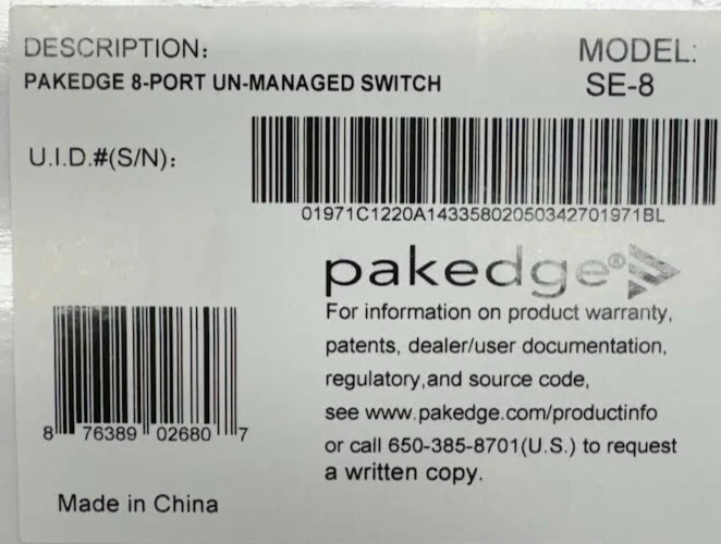 Pakedge® SE-8 SE Series 8 Port Unmanaged Switch LOTS OF 5 - Image 3