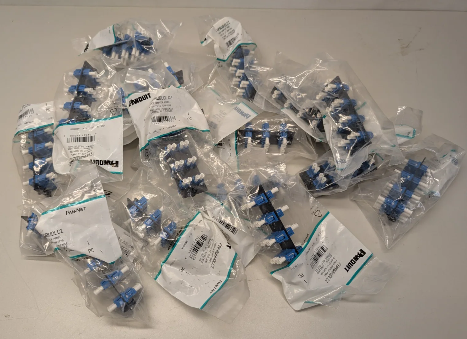 Panduit FAP8WBUDLCZ Fiber Adapter Panel 8 Duplex LC Adapters LOT OF 20
