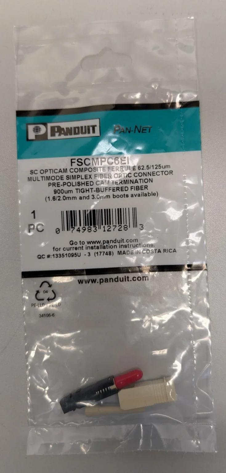 Panduit FSCMPC6EI Fiber Optics Connecter LOT OF 75 - Image 2
