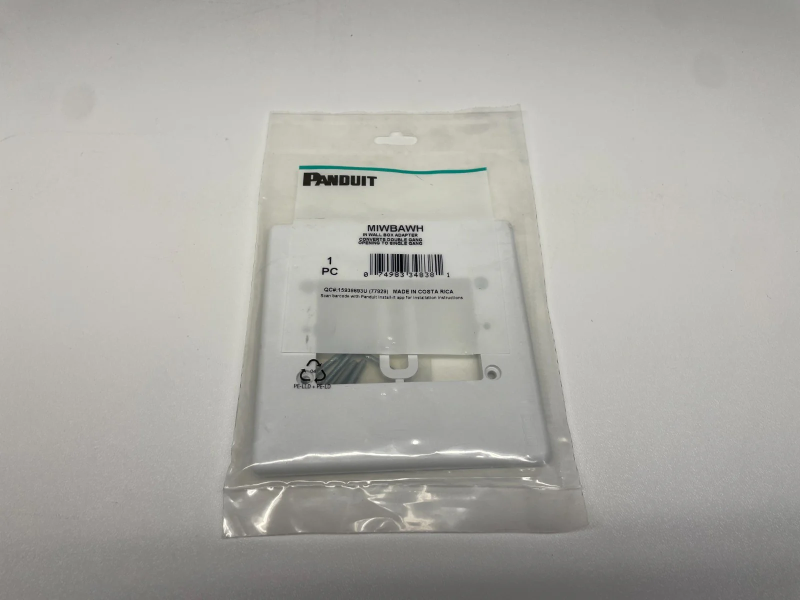 Panduit MIWBAWH In-Wall Box Adapter Double Gang to Single Gang Opening LOT OF 3 - Image 2