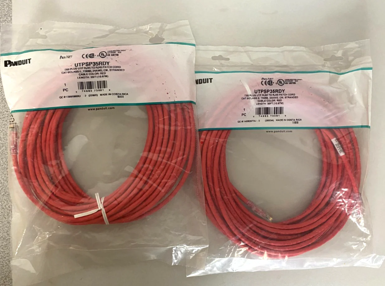 Panduit UTPSP35RDY Cord | 35 FT | LOT OF 2
