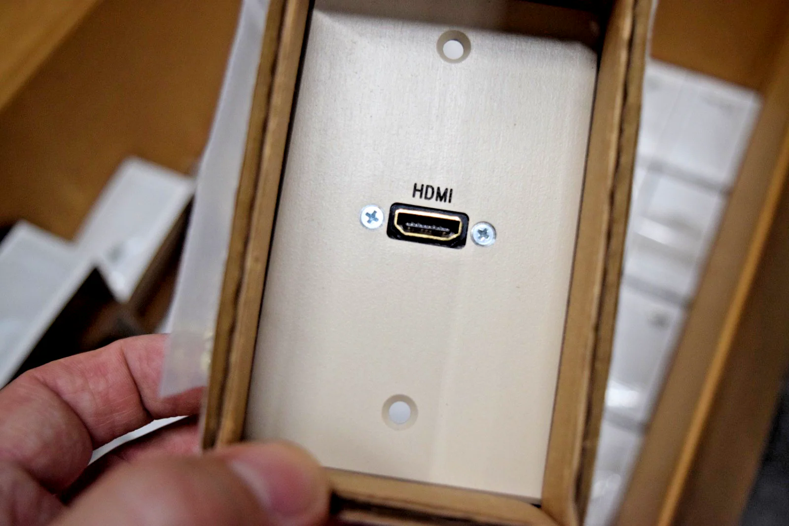 Panel Crafters HDMI pass through single aluminum wall plates (Almond) LOT OF 39