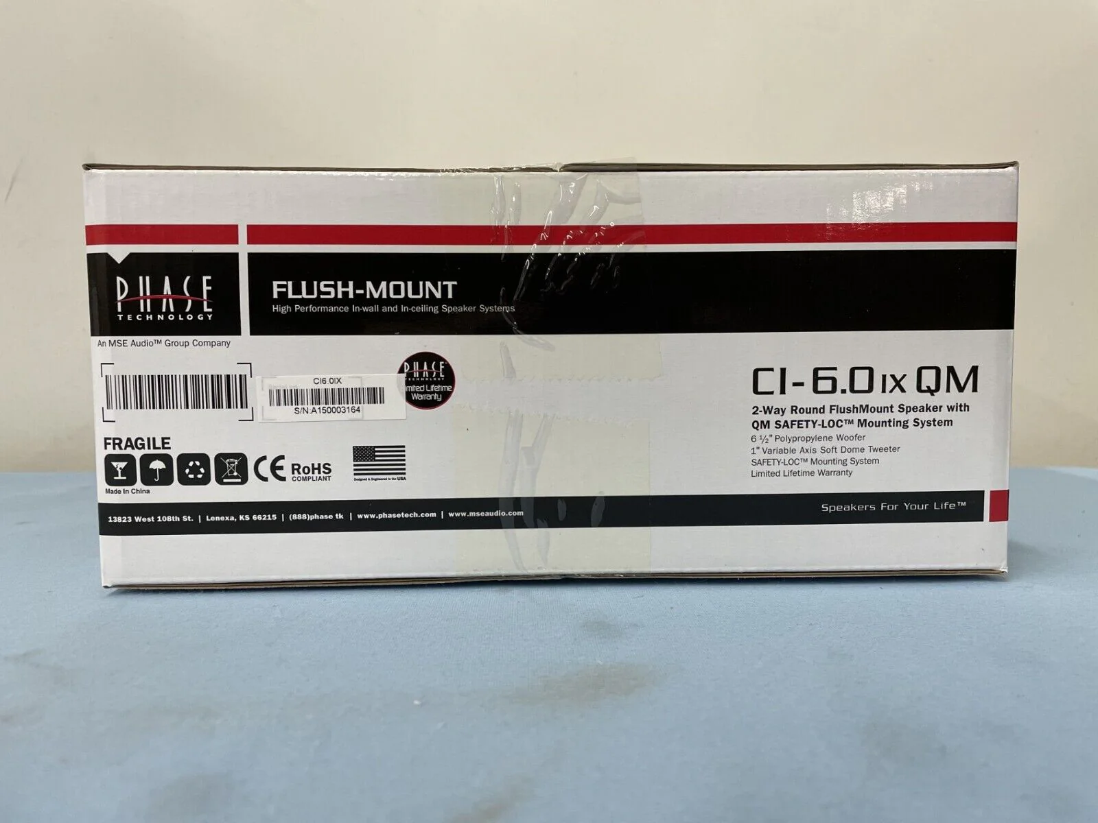 Phase Technology CI-6.0 IX QM 6.5" In-Ceiling Flush Mount Pro Audio Speaker with - Image 2
