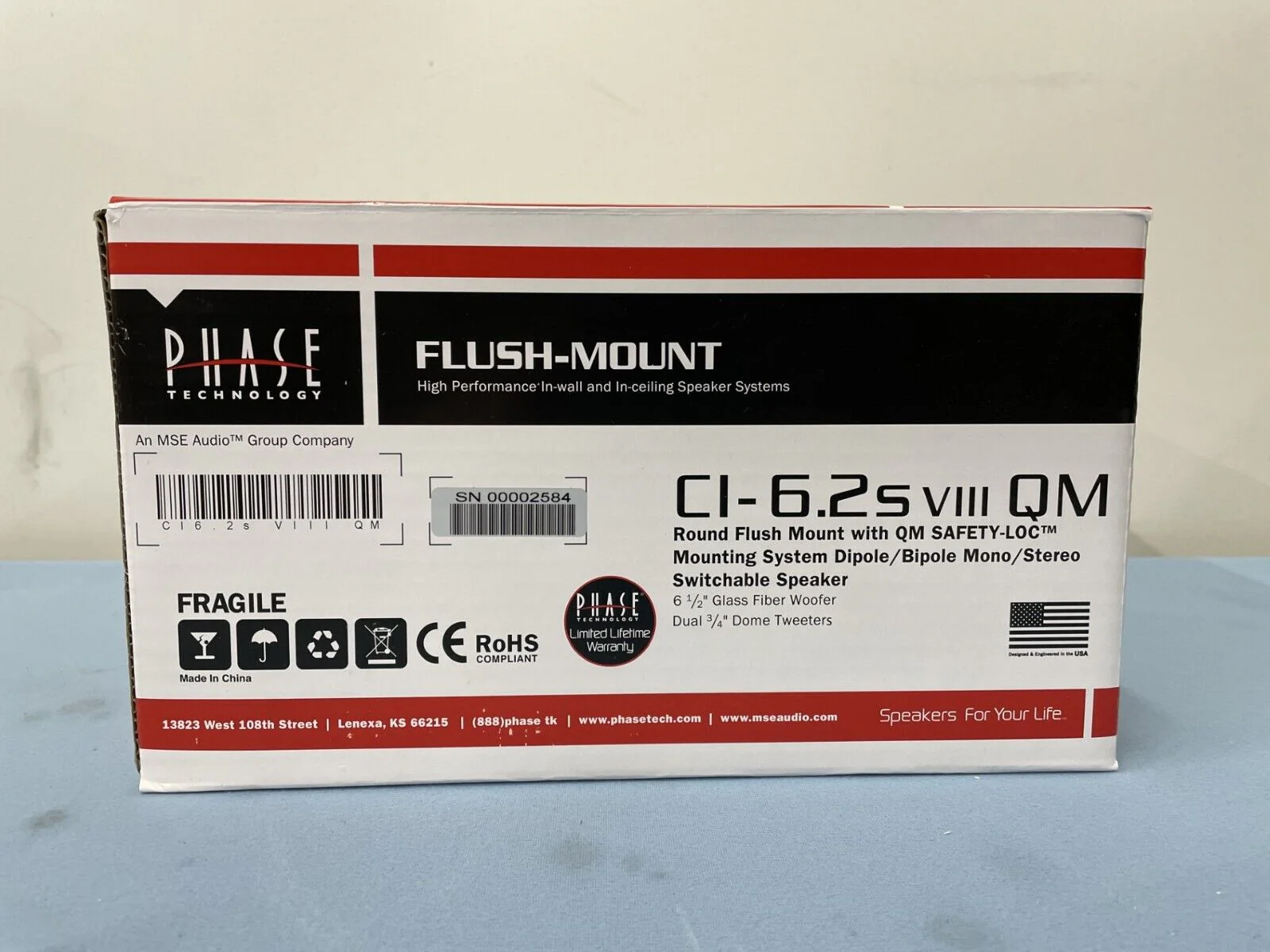 Phase Technology CI-6.2S VIII QM Round Flush Mount In-Ceiling Pro Audio Speaker - Image 2